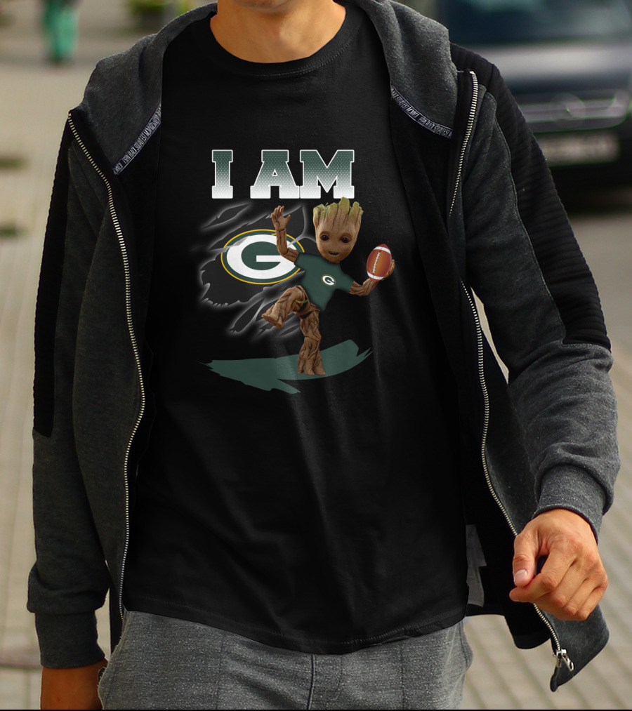 I Am Green Bay Packers Groot Fan Football T-Shirt