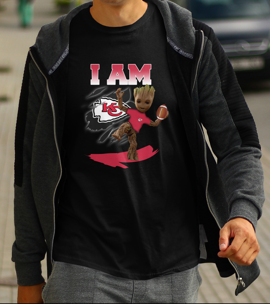 I Am Kansas City Chiefs Groot Football Fan T-Shirt