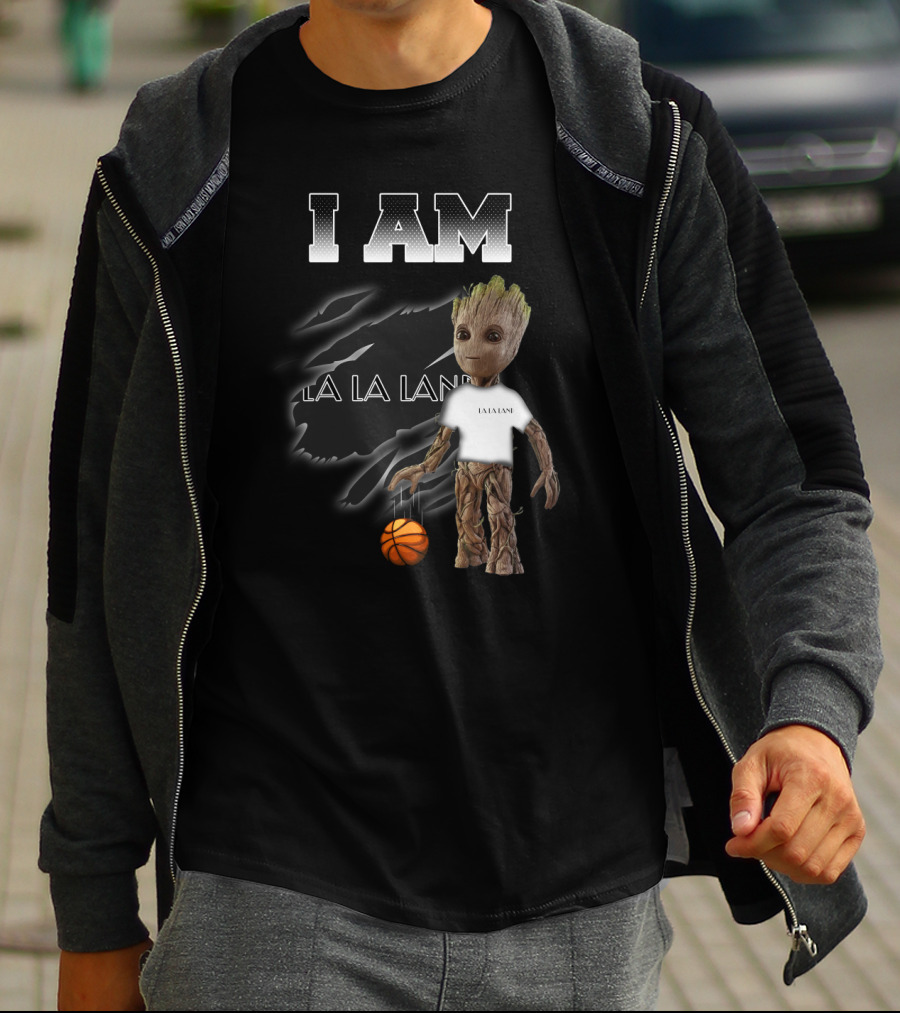 I Am La La Land Basketball Fan Groot T-Shirt