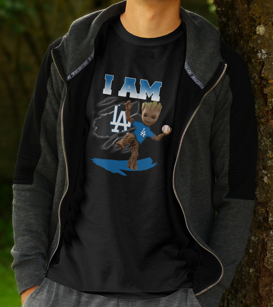 I Am Los Angeles Dodgers Groot Baseball Fan T-Shirt