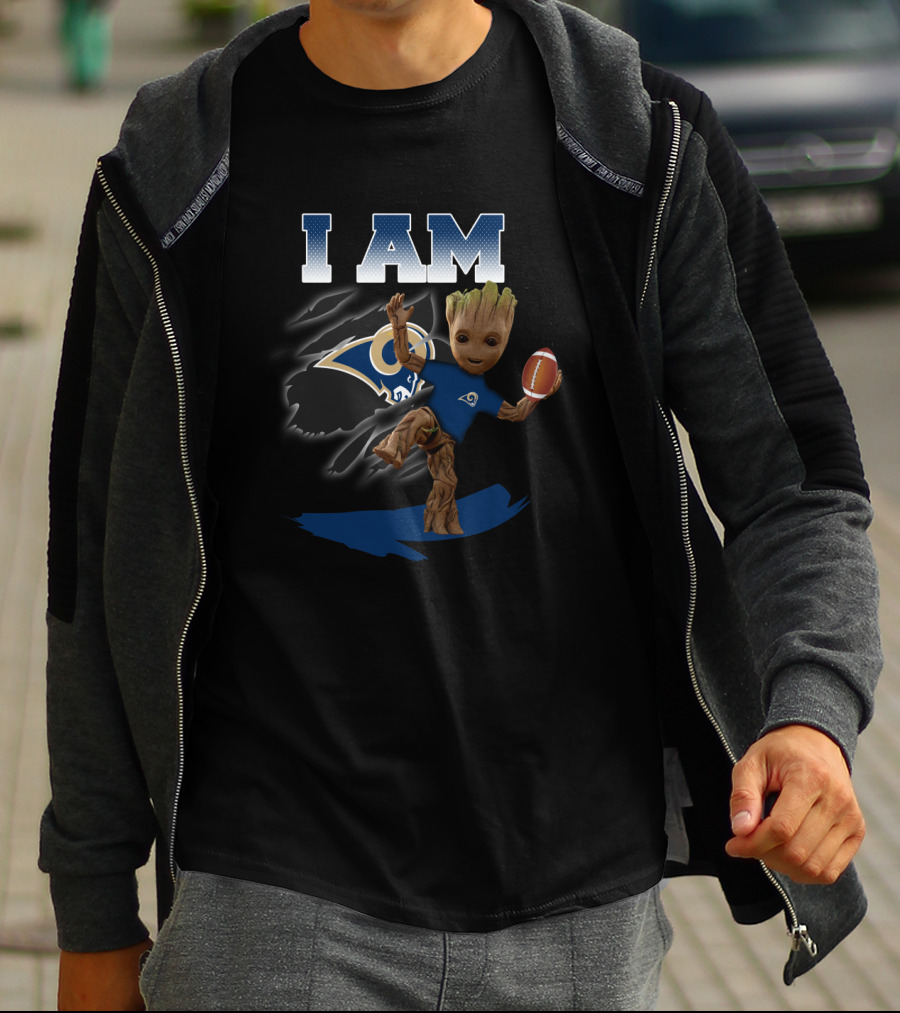 I Am Los Angeles Rams Groot Football Fan T-Shirt