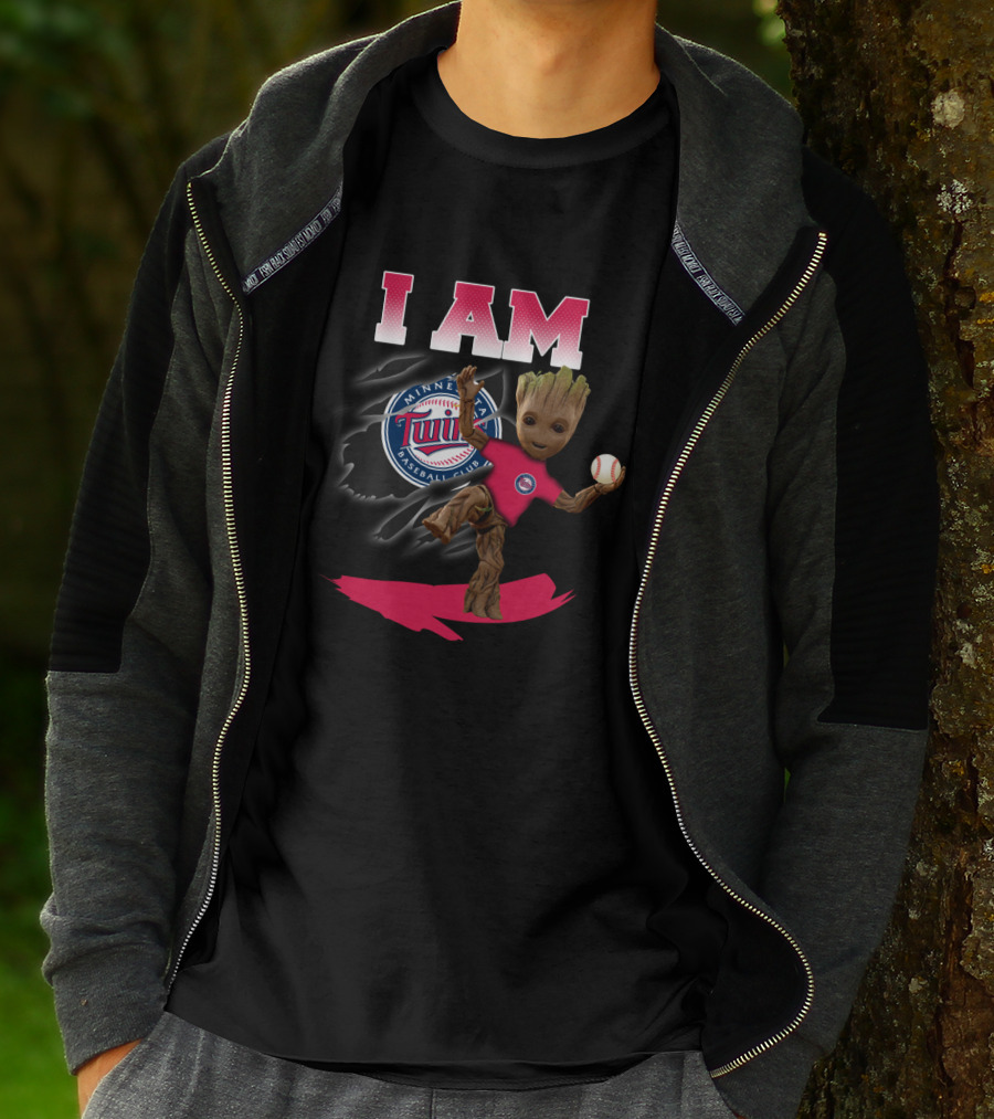 I Am Minnesota Baseball Twins Groot T-Shirt
