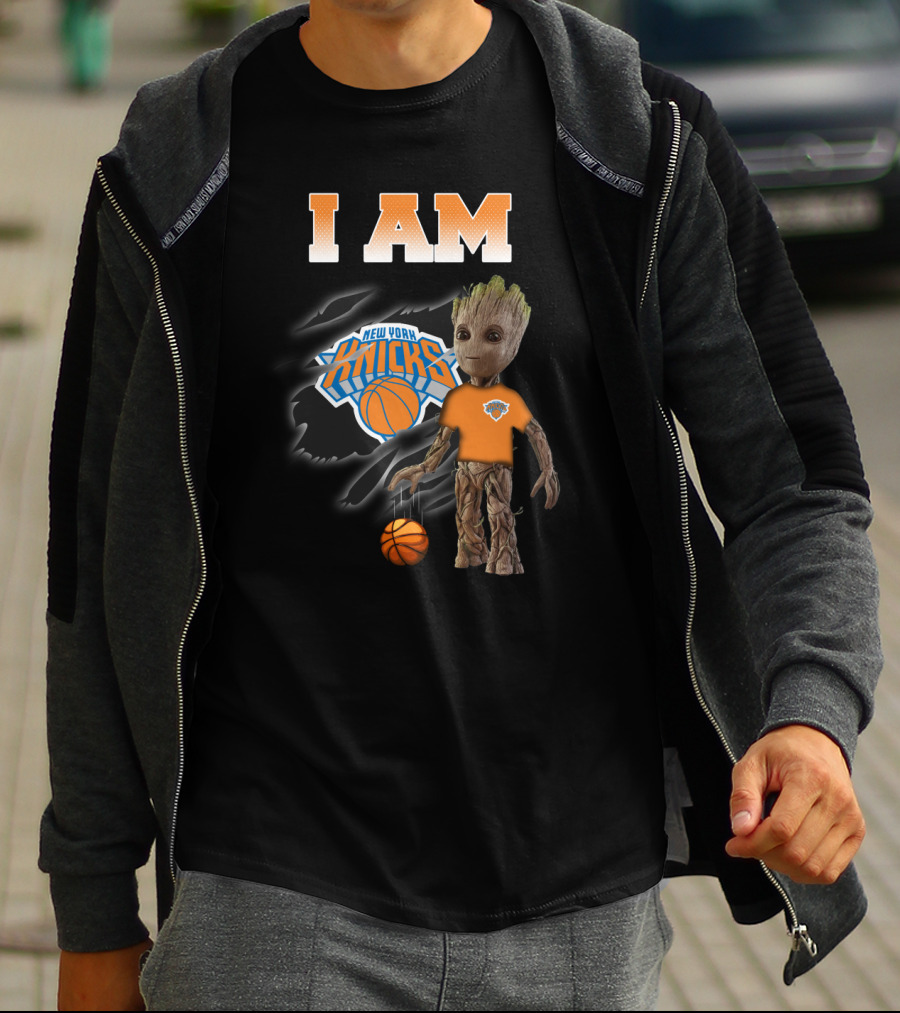 I Am New York Knicks Groot Basketball Fan T-Shirt