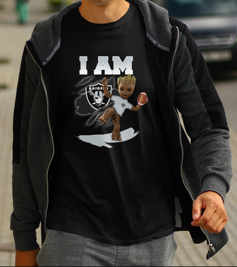 I Am Oakland Raiders Groot Football Fan T-Shirt