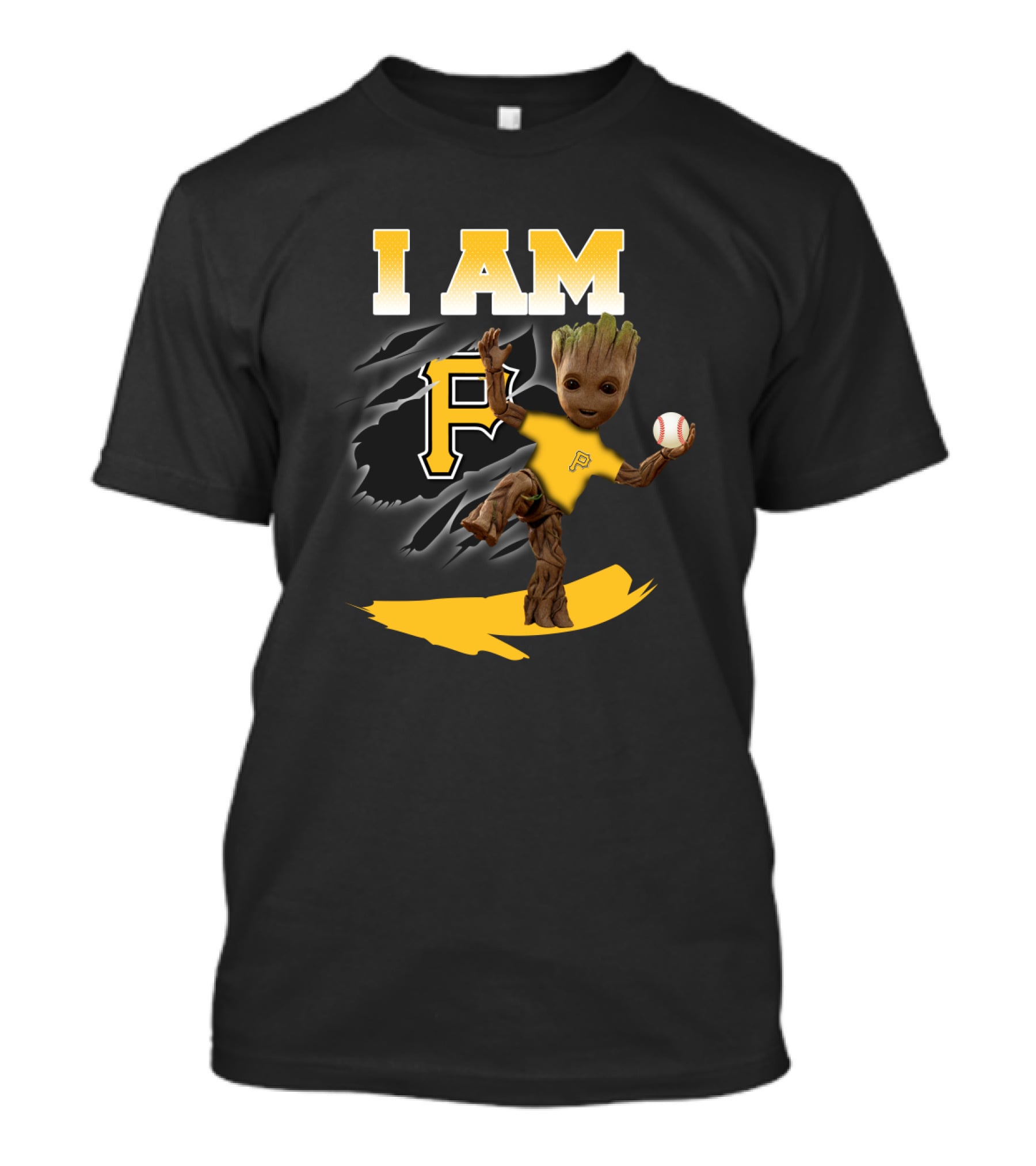 I Am Groot Pittsburgh Pirates Fan Baseball T-Shirt