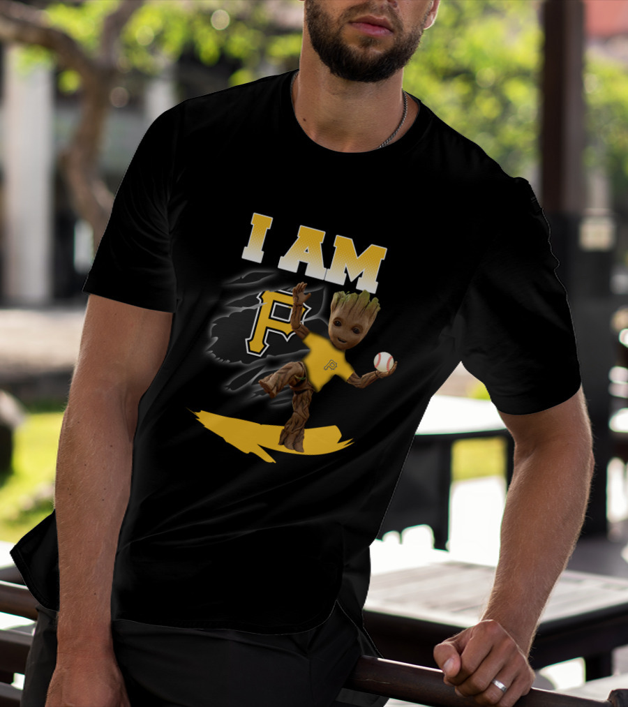 I Am Groot Pittsburgh Pirates Fan Baseball T-Shirt
