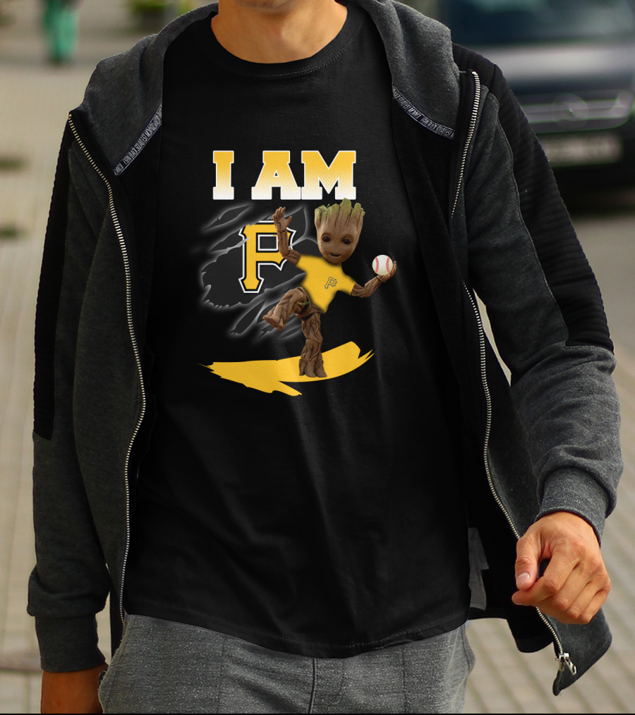I Am Groot Pittsburgh Pirates Fan Baseball T-Shirt