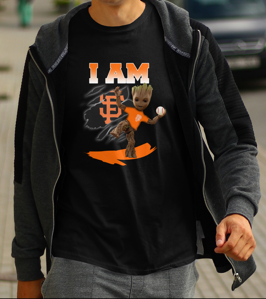 I Am San Francisco Giants Groot Baseball Fan T-Shirt