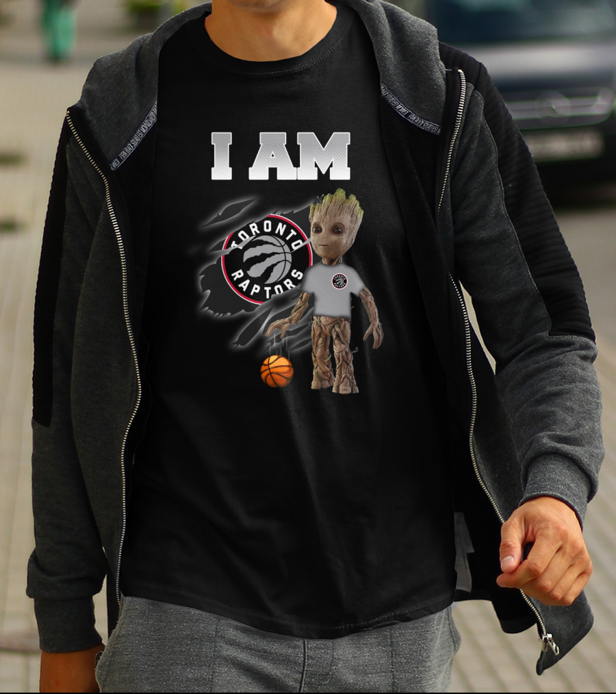 I Am Toronto Raptors Groot Basketball Fan T-Shirt