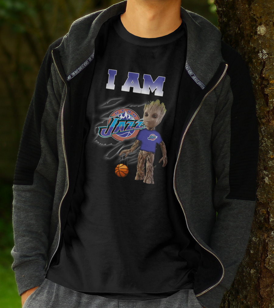 I Am Utah Jazz Groot Basketball Fan T-Shirt