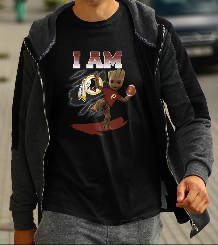 I Am Groot Washington Redskins Football Fan T-Shirt