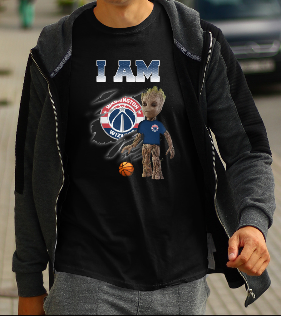 I Am Washington Wizards Groot Basketball T-Shirt