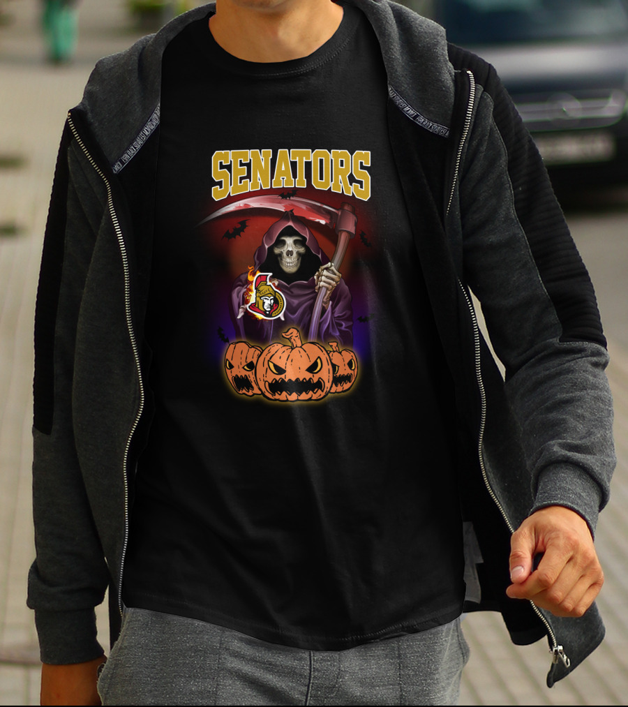 Senators Reaper Pumpkin Halloween Ottawa Senators T-Shirt