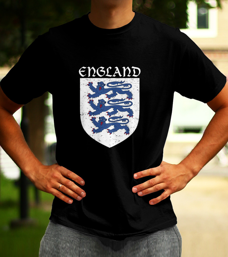 England Three Lions Vintage Crest T-Shirt