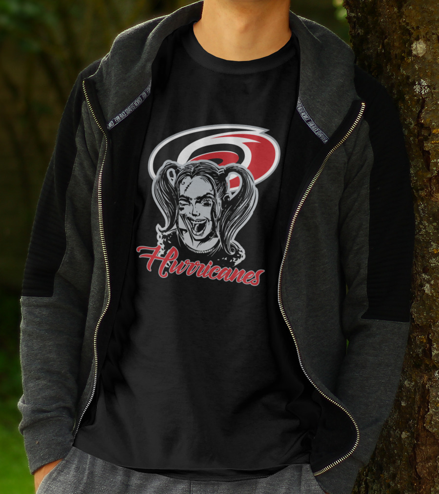 Hurricanes Harley Quinn Carolina Hurricanes Logo Fusion T-Shirt