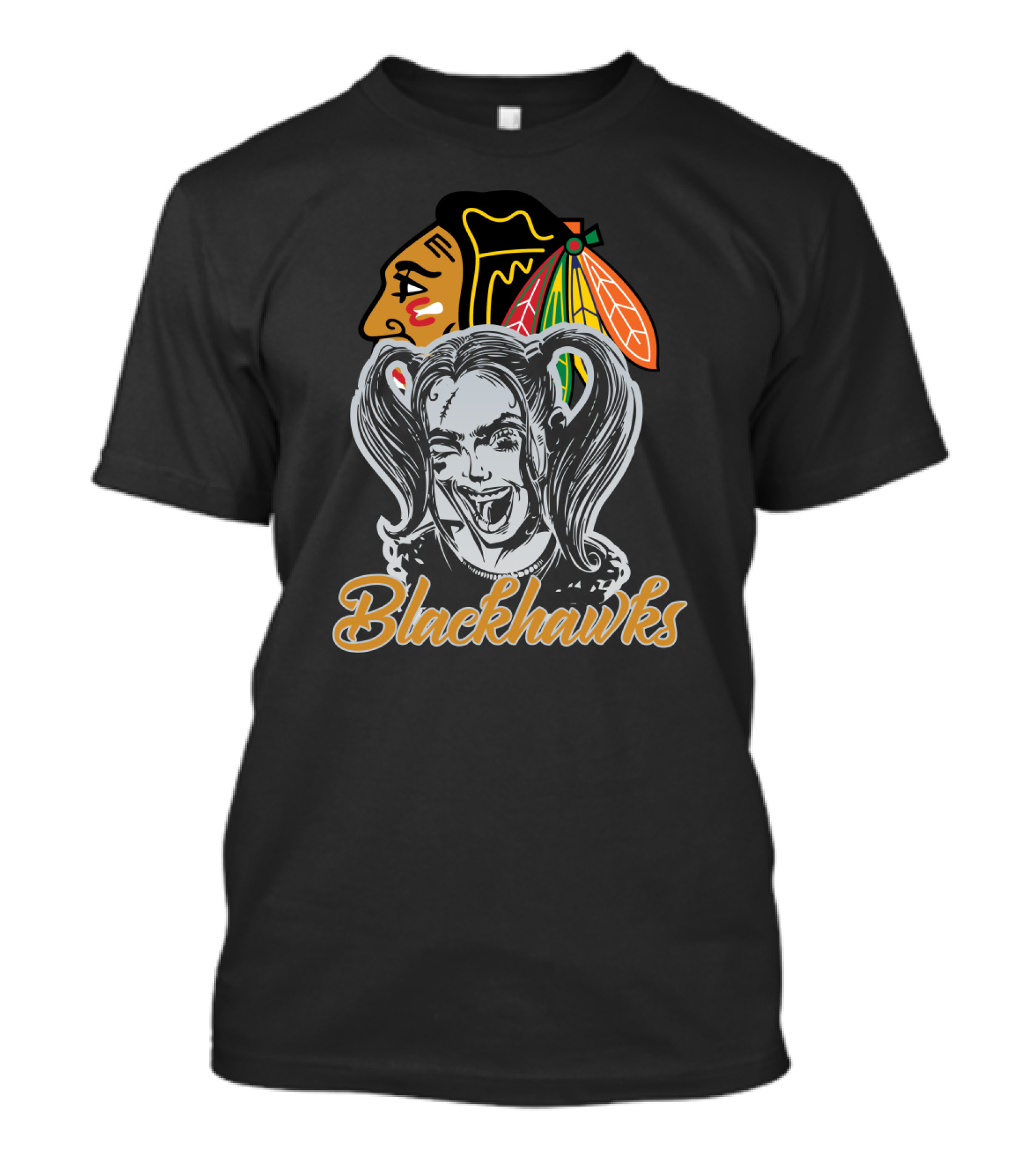 Harley Quinn Chicago Blackhawks Collaboration T-Shirt