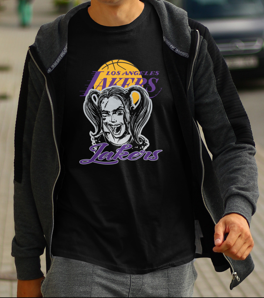 Harley Quinn Los Angeles Lakers Fan Art Collaboration T-Shirt