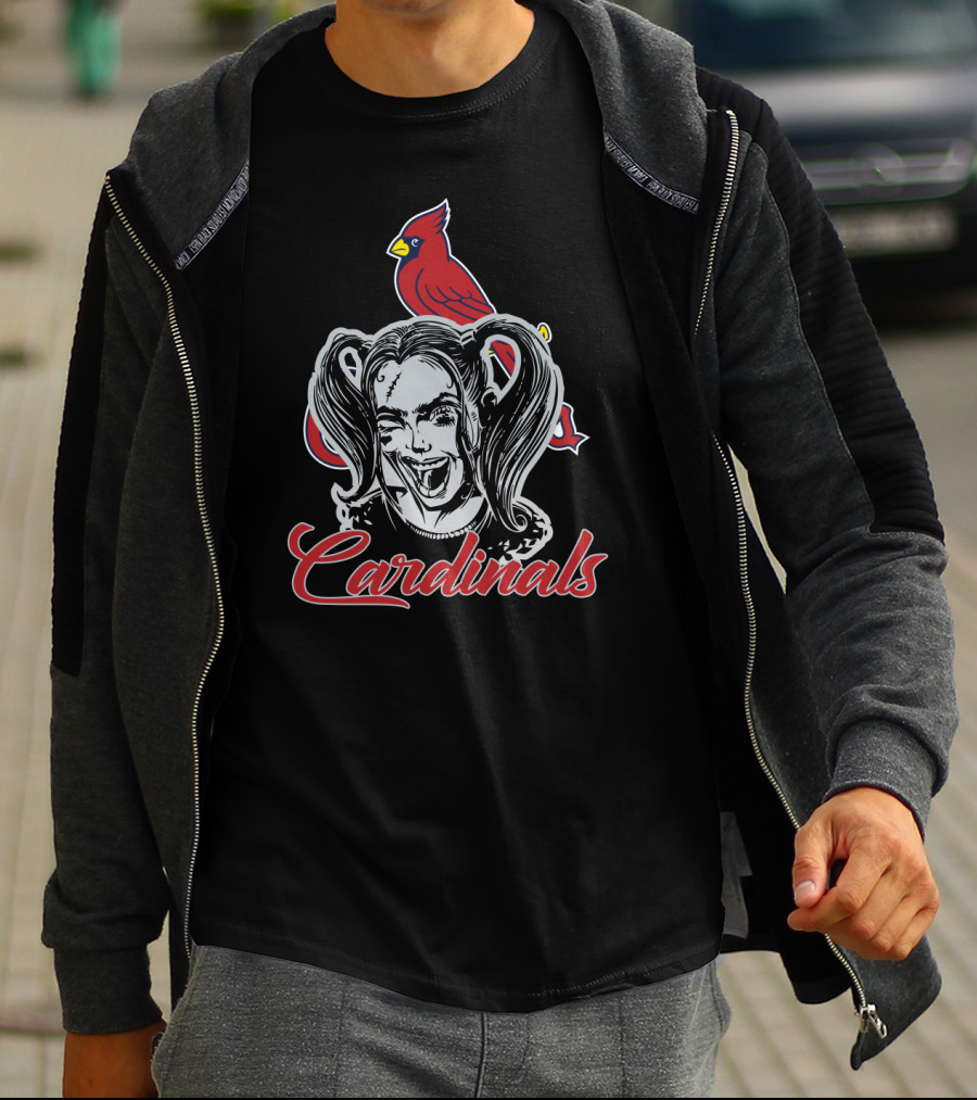 Harley Quinn St. Louis Cardinals Collaboration T-Shirt