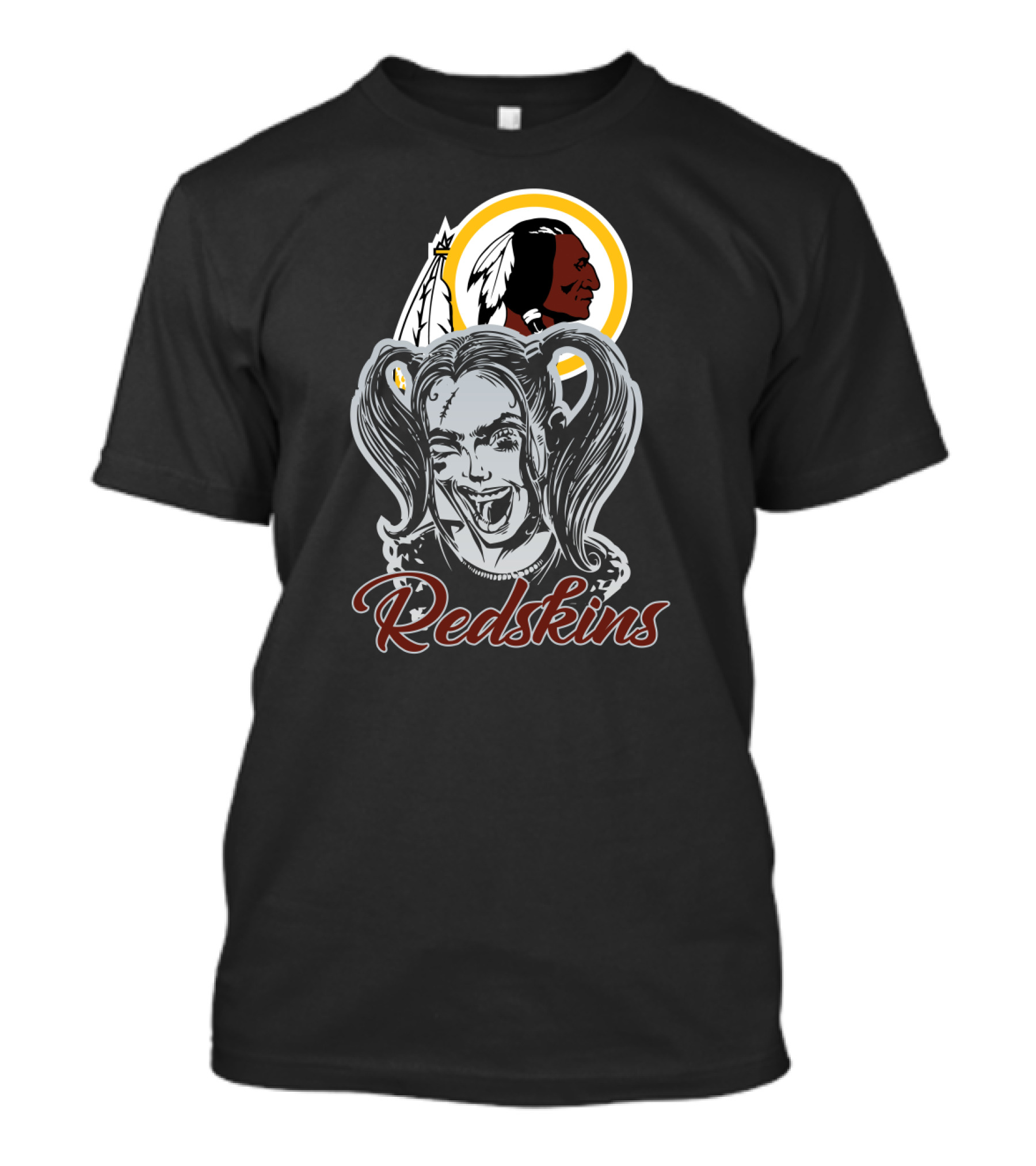 Harley Quinn Redskins Logo Mashup T-Shirt