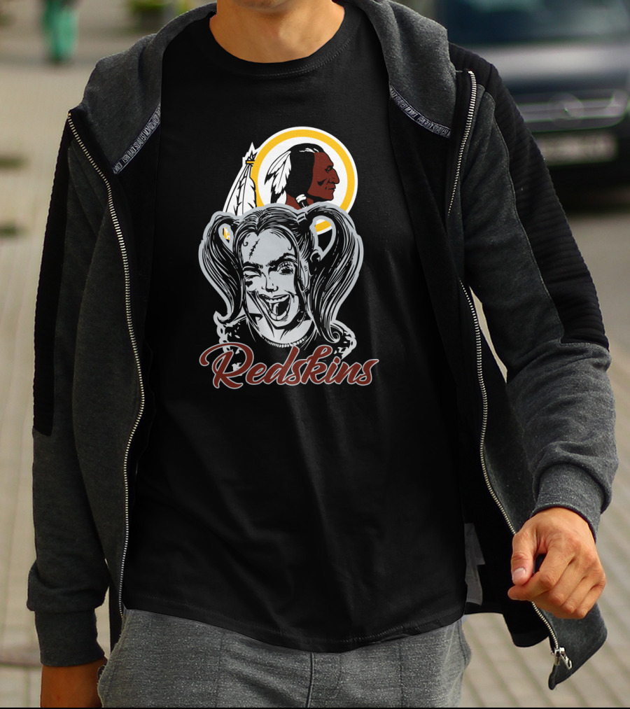 Harley Quinn Redskins Logo Mashup T-Shirt