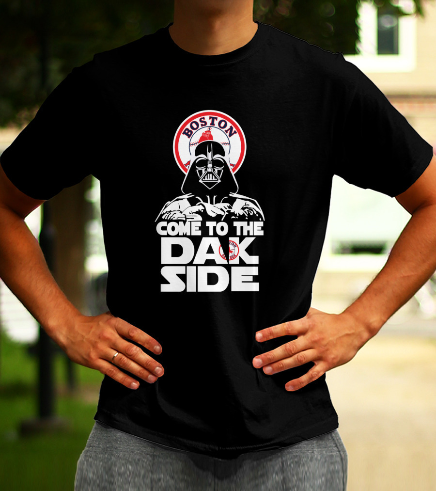 Darth Vader Come To The Dark Side Boston Red Sox Baseball Fan Crossover T-Shirt