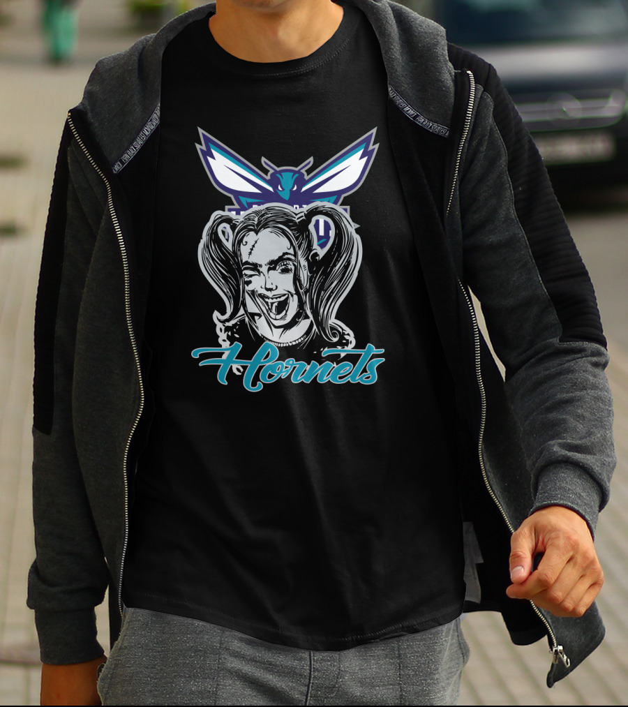 Harley Quinn Charlotte Hornets Fans T-Shirt
