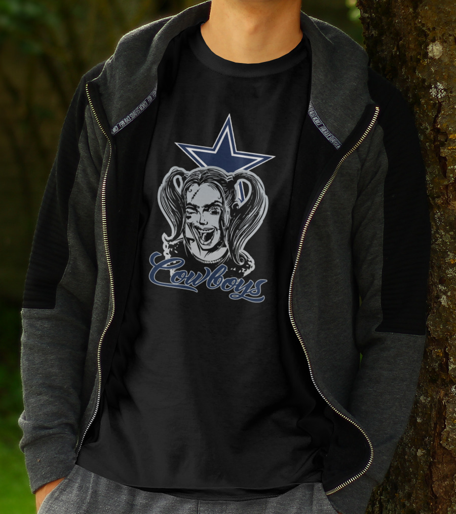 Harley Quinn Cowboys Fans Star T-Shirt
