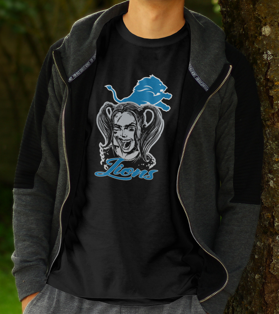 Harley Quinn Lions Detroit Fans T-Shirt