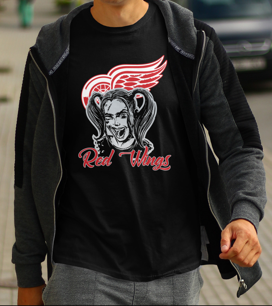 Harley Quinn Meets Detroit Red Wings Fans Extravaganza T-Shirt