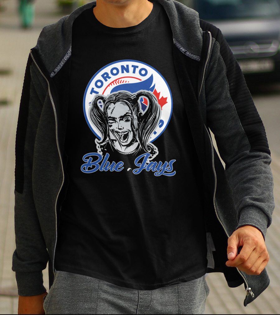 Toronto Blue Jays Fans With Harley Quinn Style T-Shirt