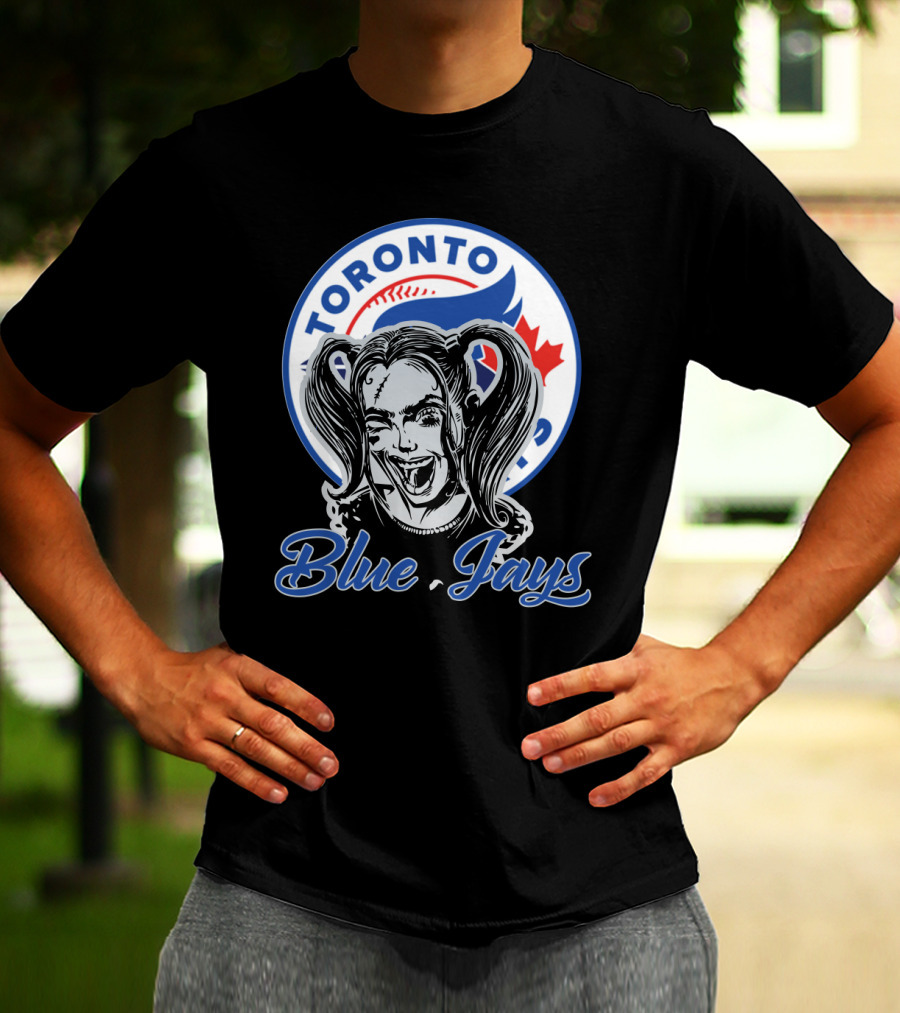 Toronto Blue Jays Fans With Harley Quinn Style T-Shirt