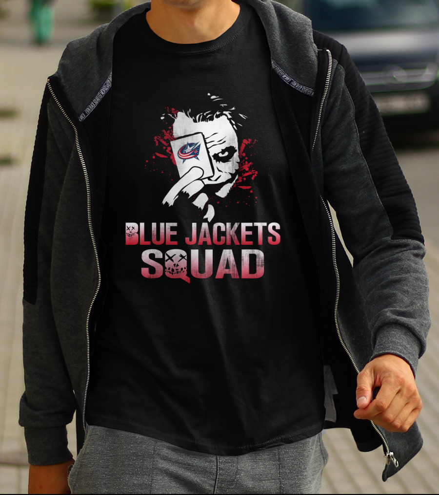 Blue Jackets Squad Joker Card Fan Tribute T-Shirt