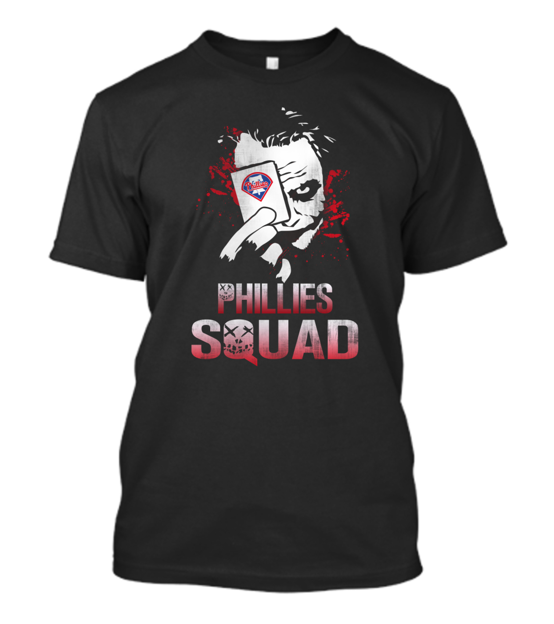 Phillies Squad Joker Holding Philadelphia Phillies Card T-Shirt