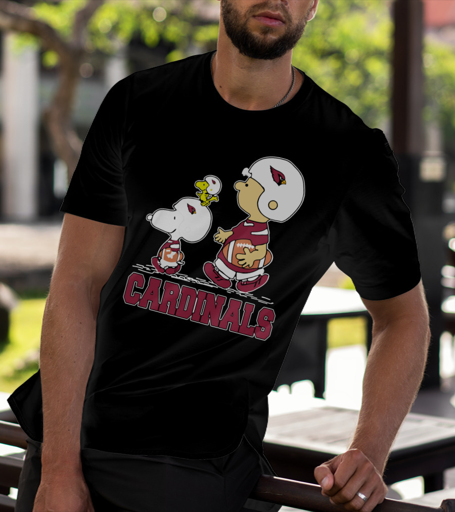 Cardinals Snoopy Fans Arizona Football Team Peanuts Characters T-Shirt
