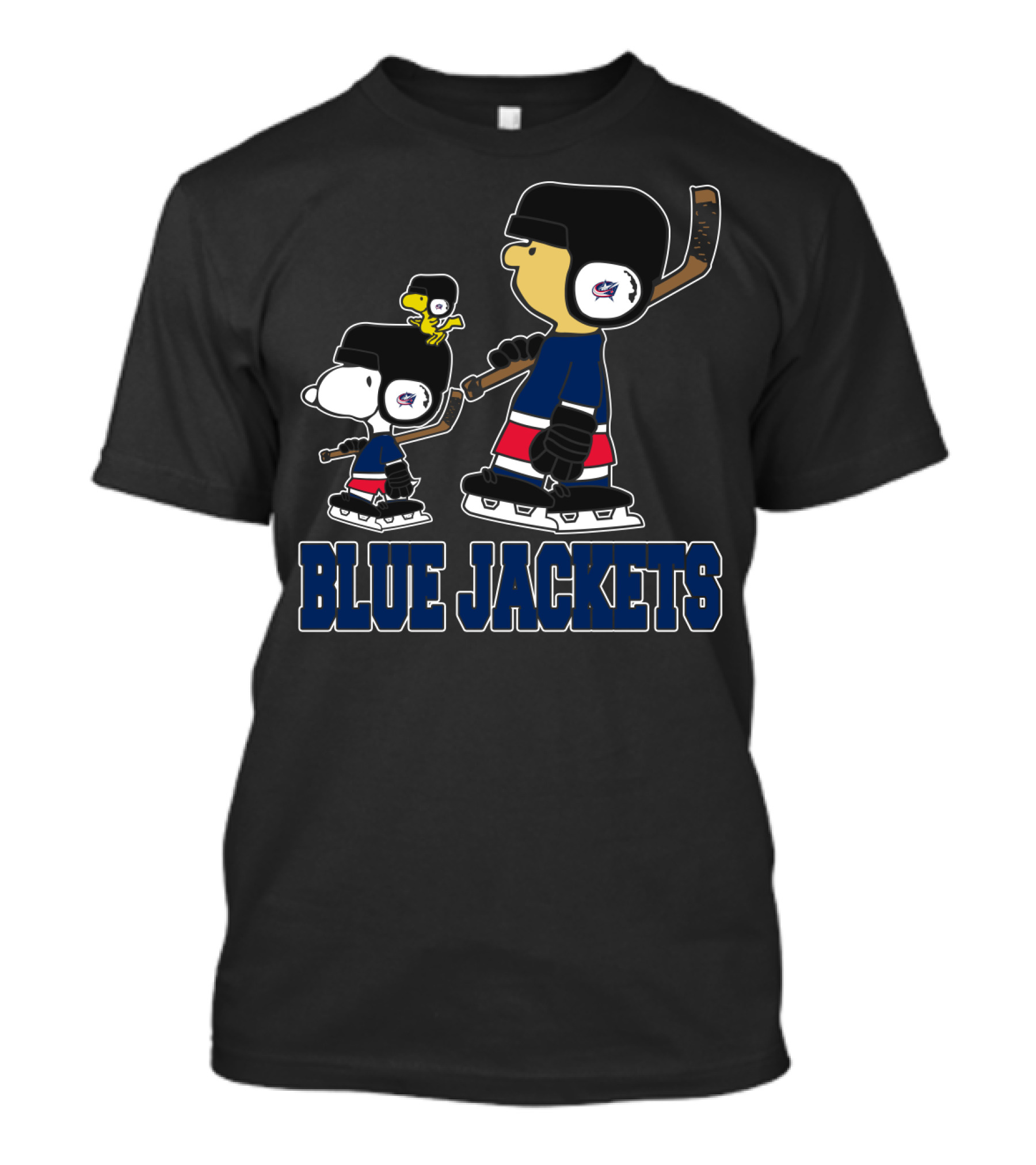 Snoopy And Woodstock Columbus Blue Jackets Hockey Fans T-Shirt