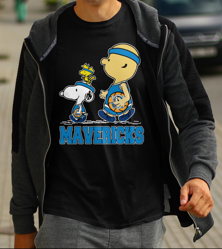 Mavericks Snoopy And Friends Basketball Team Spirit T-Shirt
