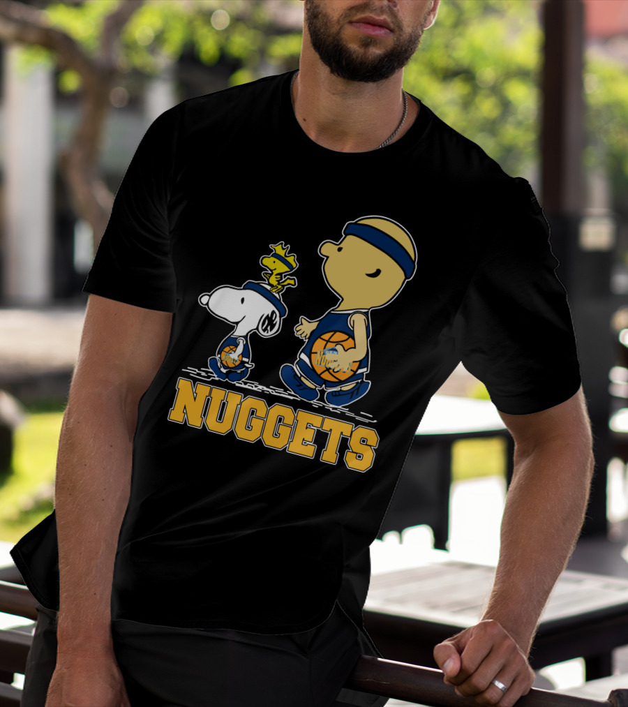 Snoopy Woodstock And Nuggets Basketball Fans T-Shirt