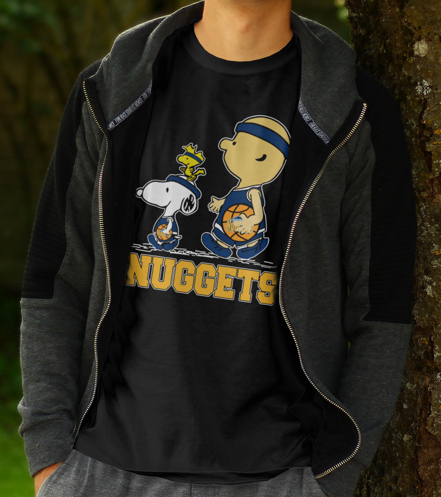 Snoopy Woodstock And Nuggets Basketball Fans T-Shirt