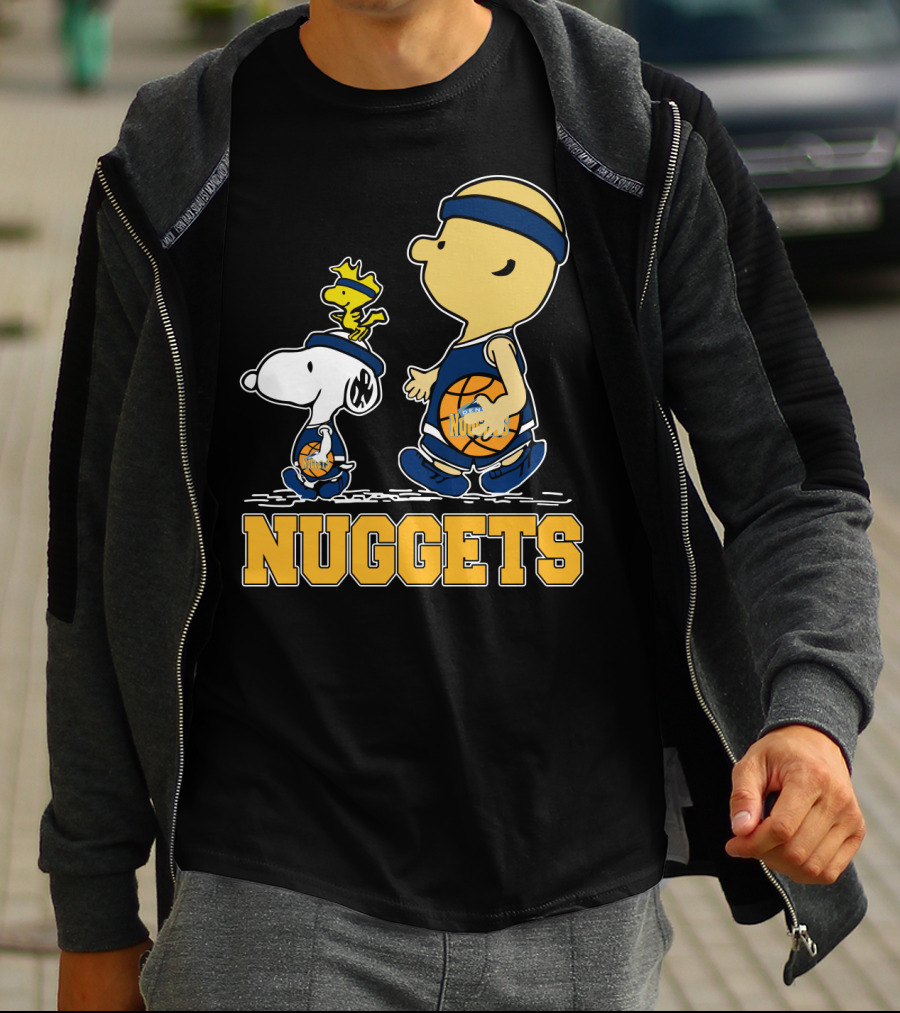 Snoopy Woodstock And Nuggets Basketball Fans T-Shirt