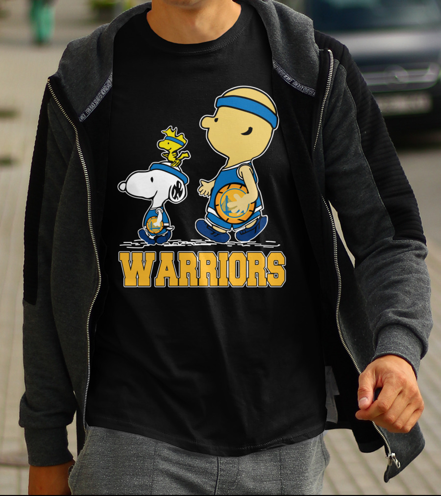 Snoopy And Friends Golden State Warriors Basketball Fans T-Shirt