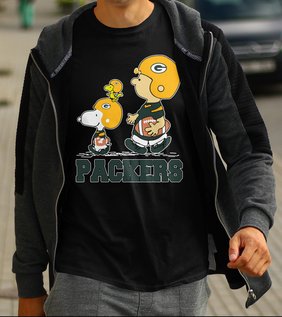 Packers Snoopy And Woodstock Football Fans T-Shirt