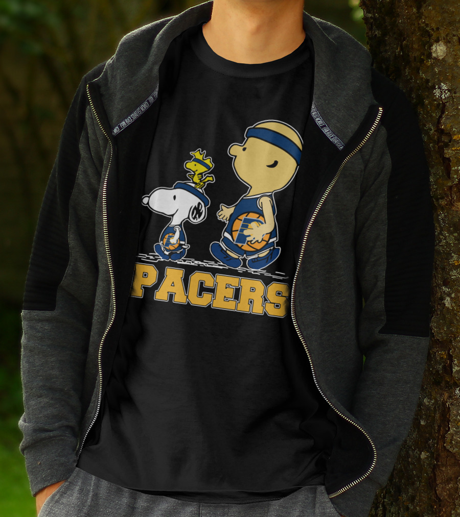 Snoopy And Woodstock Pacers Basketball Fans T-Shirt