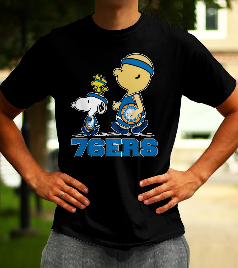 Philadelphia 76ers Snoopy Fans With Basketball T-Shirt