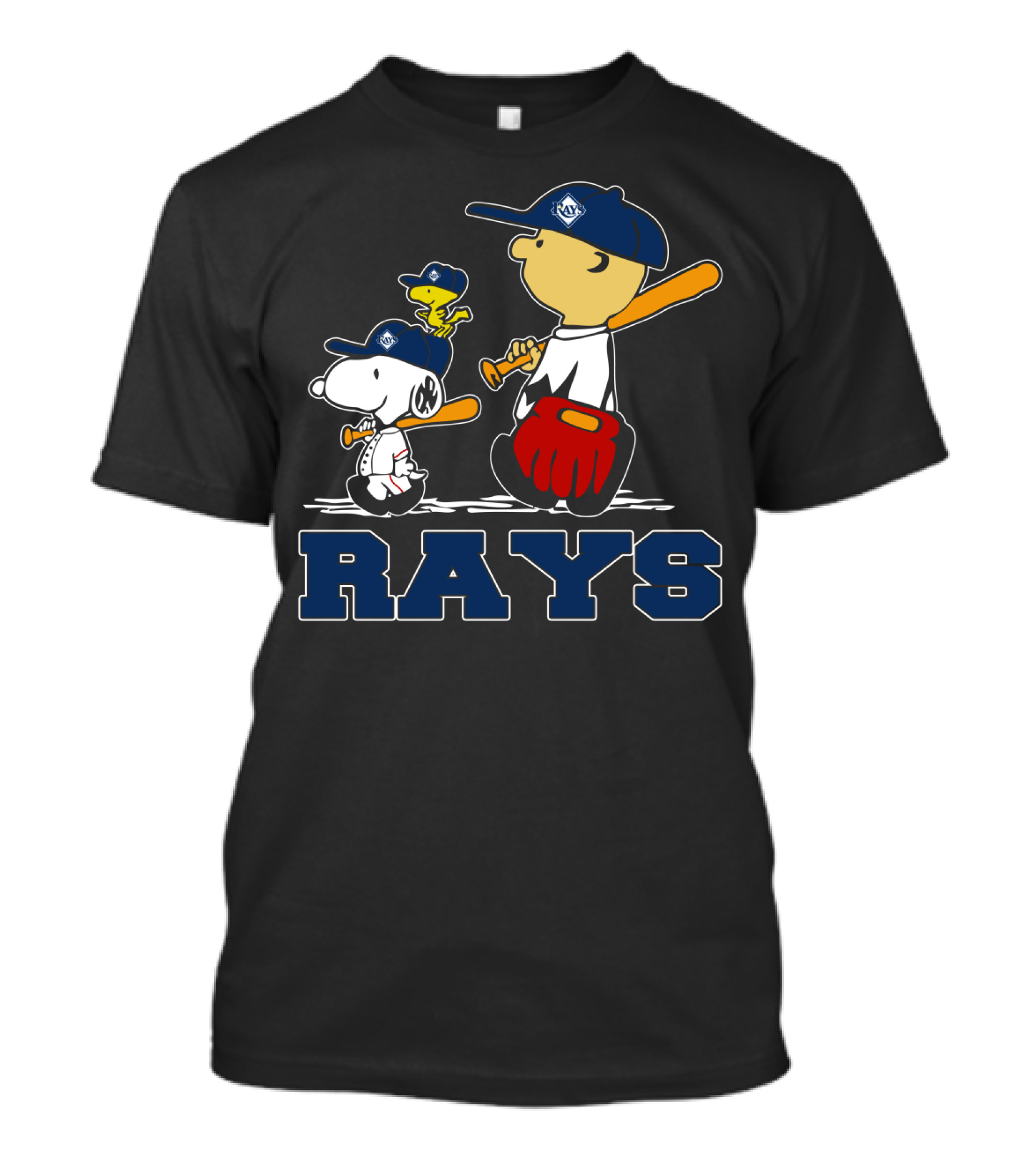 Snoopy Woodstock Charlie Brown Tampa Bay Rays Fans T-Shirt