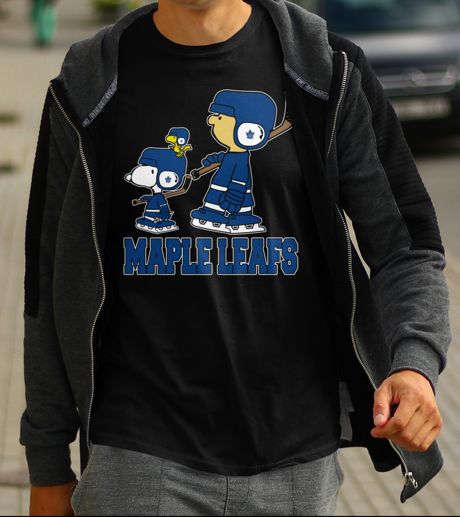 Snoopy Lucy Woodstock Toronto Maple Leafs Hockey Fans T-Shirt