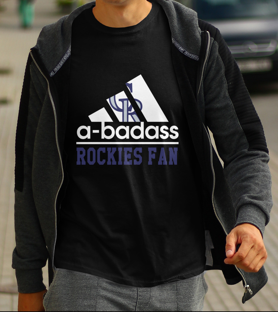 Colorado Rockies GR Logo A-Badass Rockies Fan T-Shirt