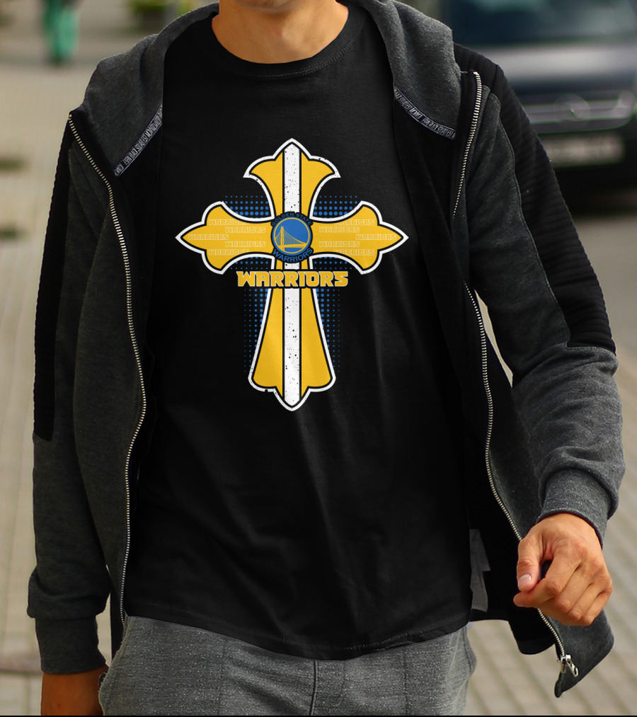 Golden State Warriors Logo On Cross T-Shirt