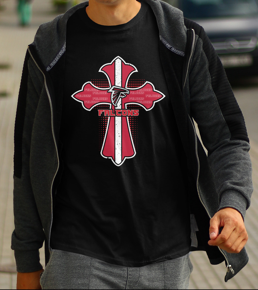 Falcons Cross For Atlanta Fans And Jesus Followers T-Shirt