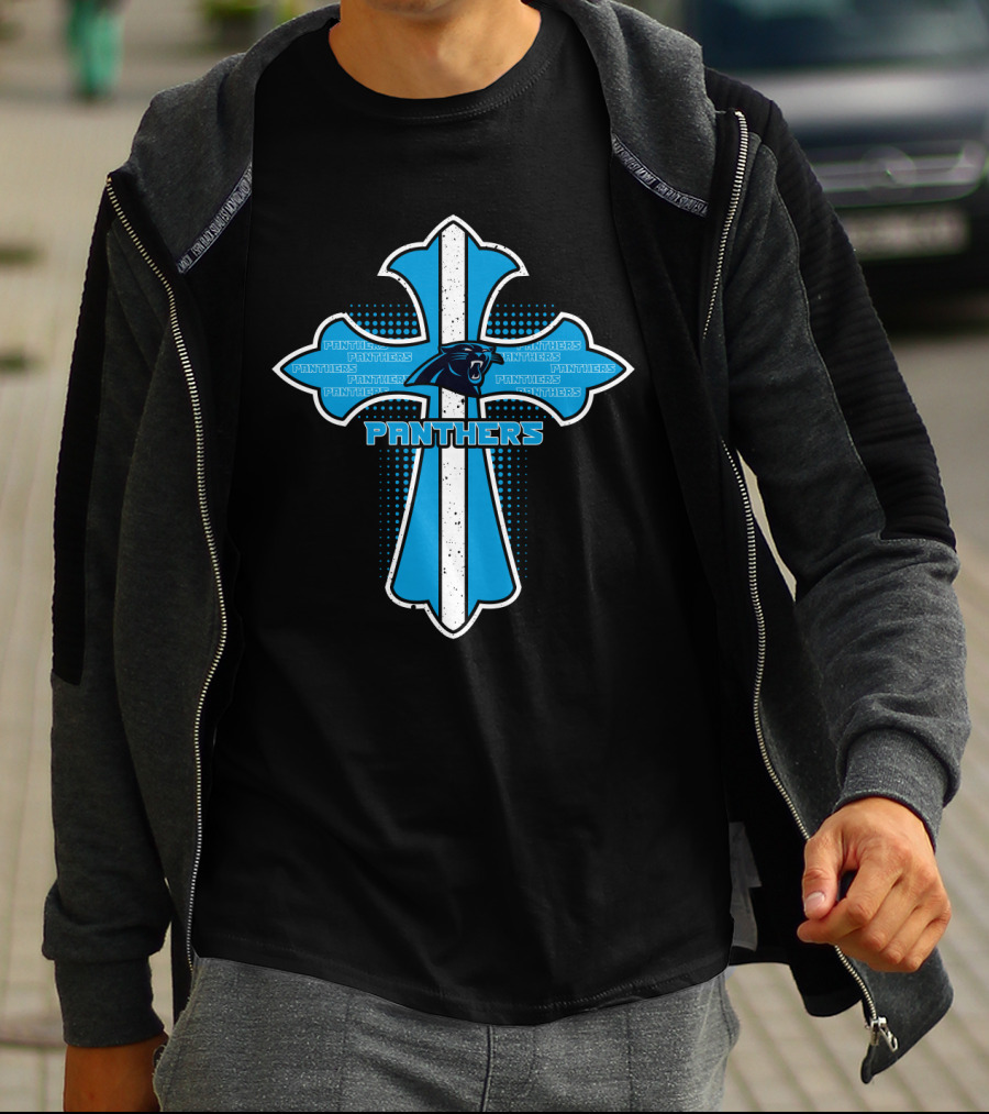 Panthers Cross For Jesus And Carolina Panthers Fans T-Shirt