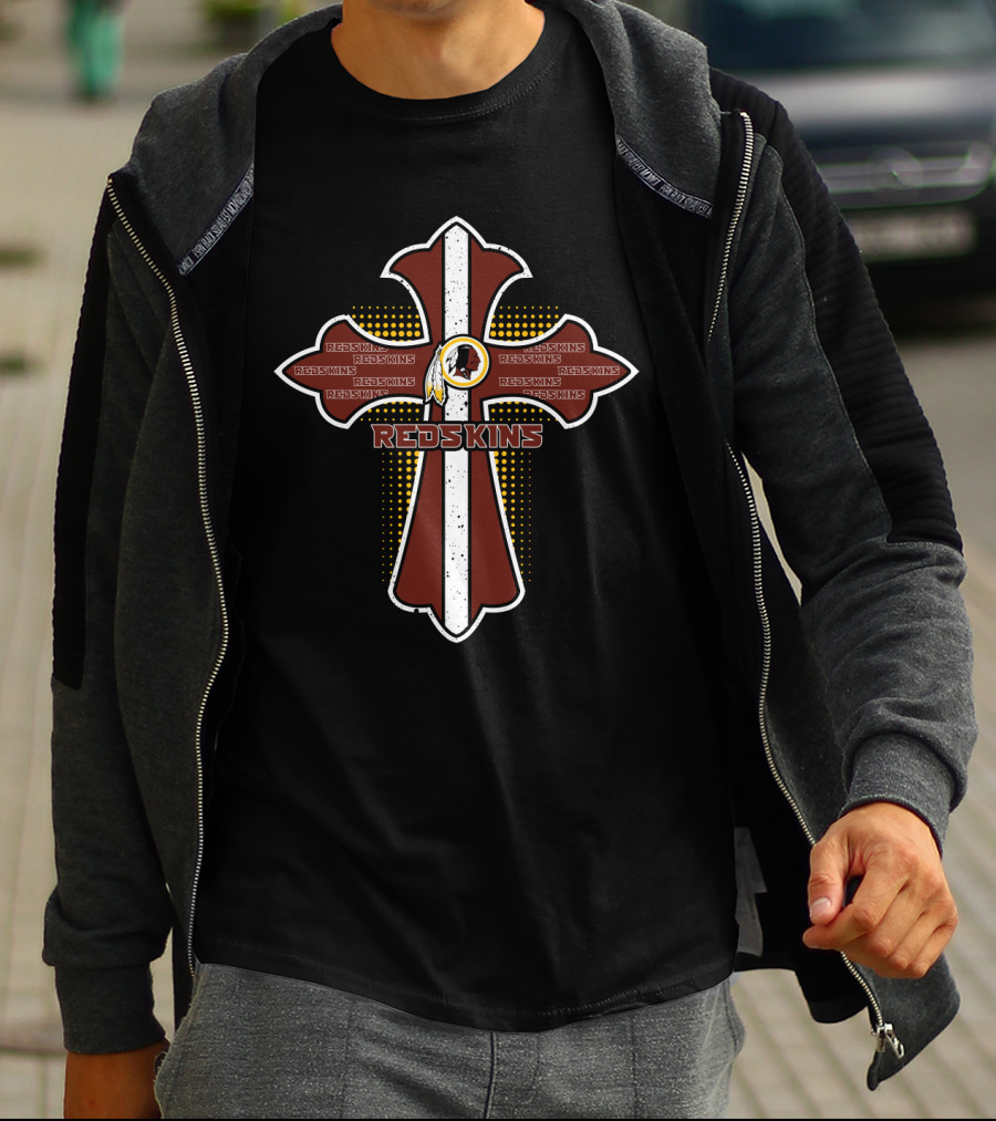 Jesus Cross Redskins Logo Tribute T-Shirt